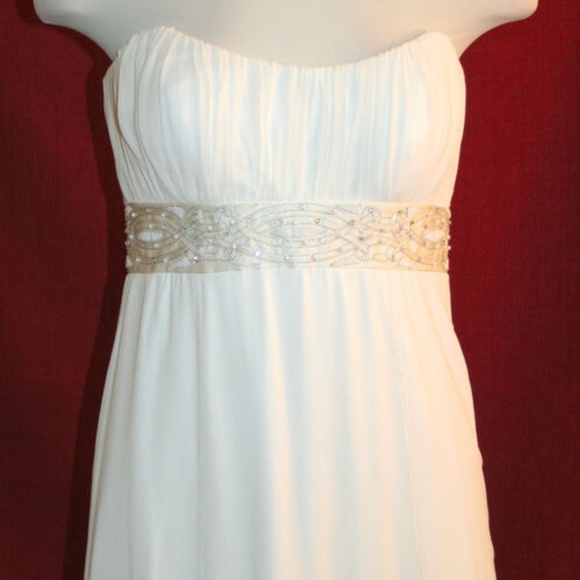 NICOLE MILLER BEADED SILK WEDDING BRIDAL DRESS JA0005 $1980 - Picture 6 of 12